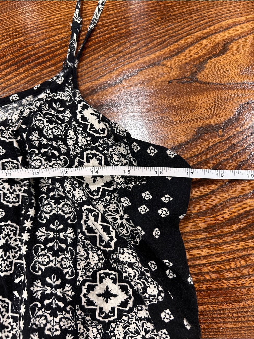 Daytrip black and white bandana print maxi dress, Medium Boho Festival Patchwork - Picture 9 of 10